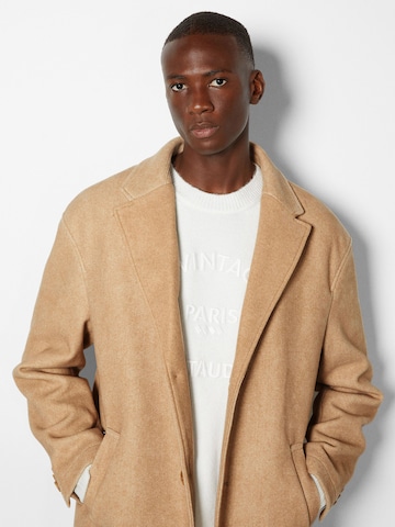 Bershka Between-seasons coat in Beige