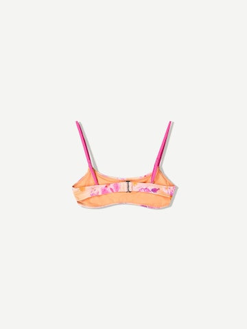 Bershka Bralette Bikini top in Pink