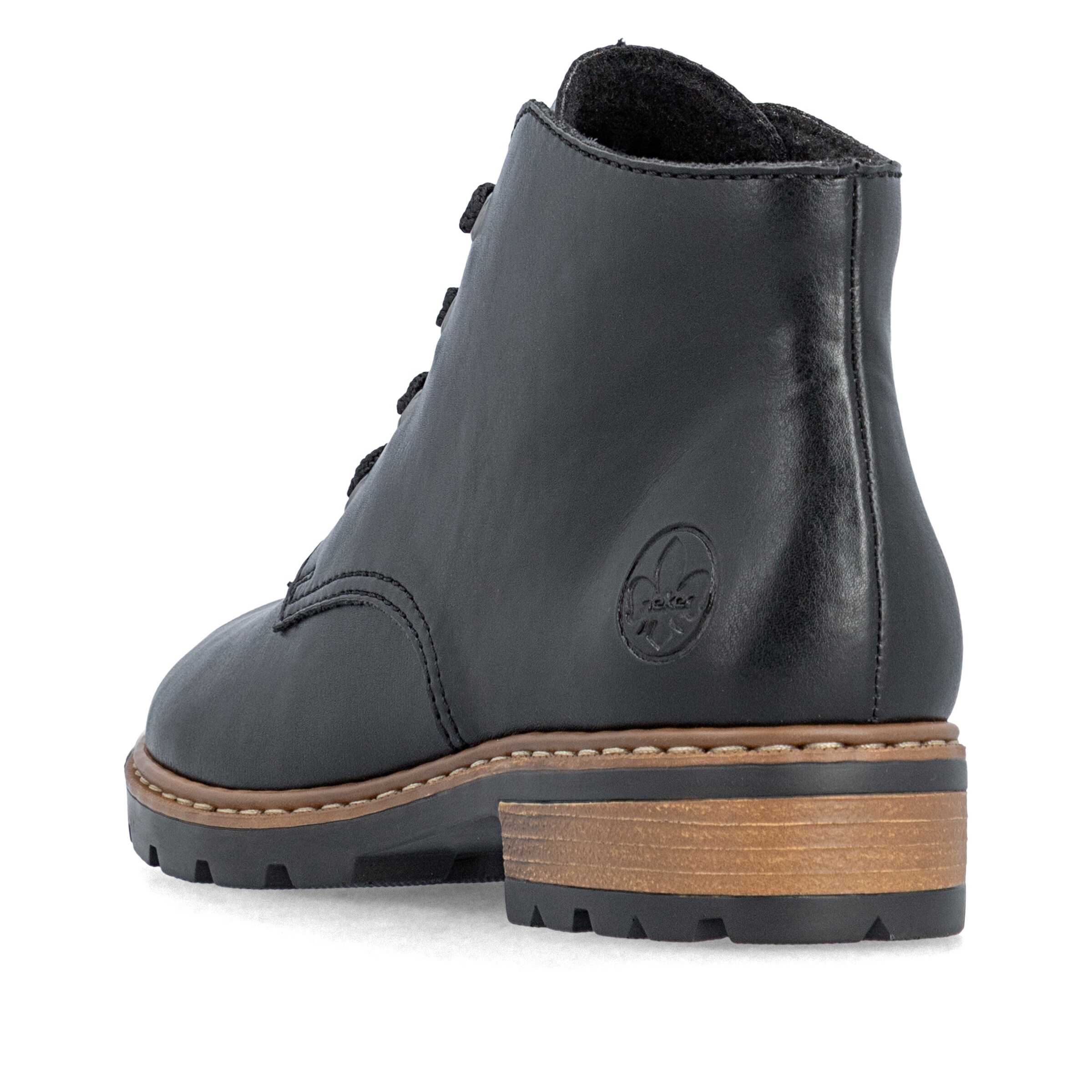 Bottines à lacets Rieker en noir