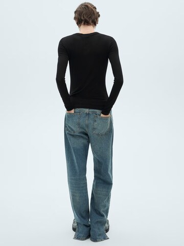 MANGO Slimfit Suorat housut 'SECOND' värissä musta
