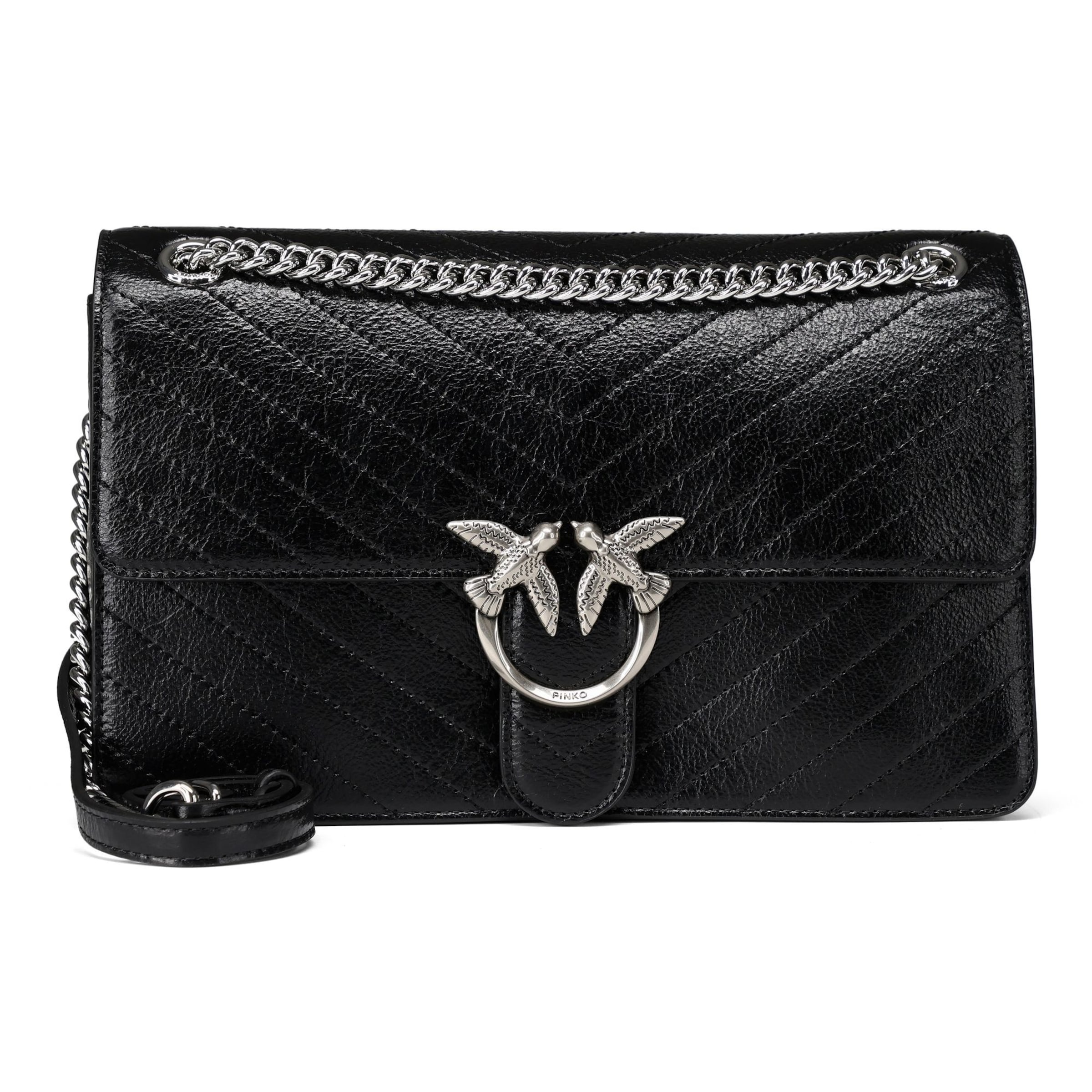 PINKO Schoudertas 'Love One' in Zwart: voorkant