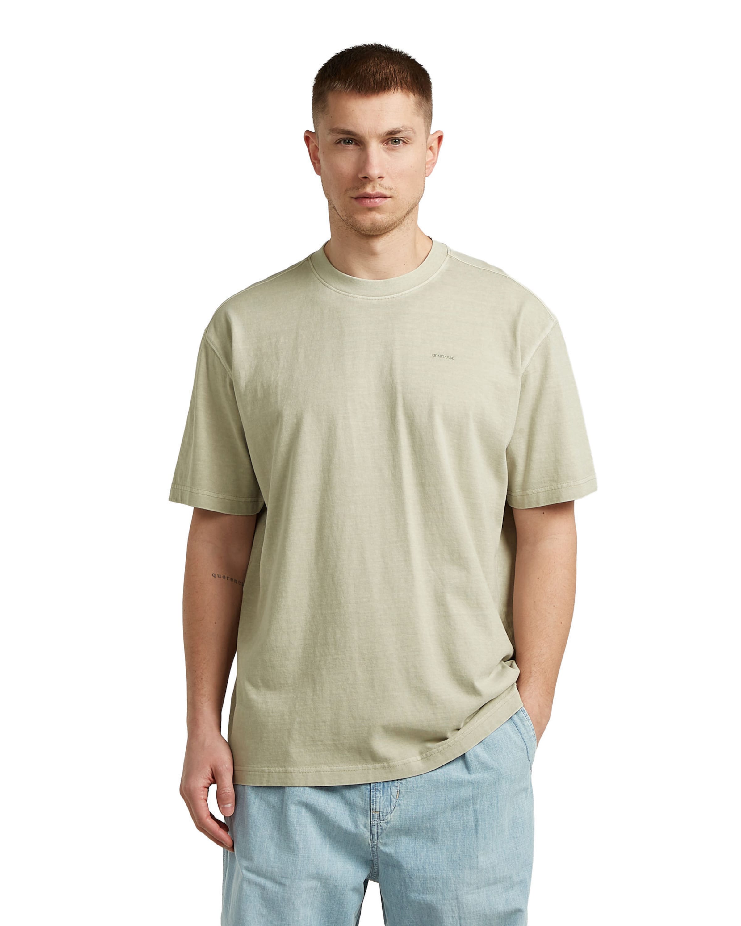 G-STAR Shirt 'Relaxed Base T-Shirt' in Beige: voorkant