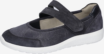 WALDLÄUFER Ballet Flats with Strap in Blue: front