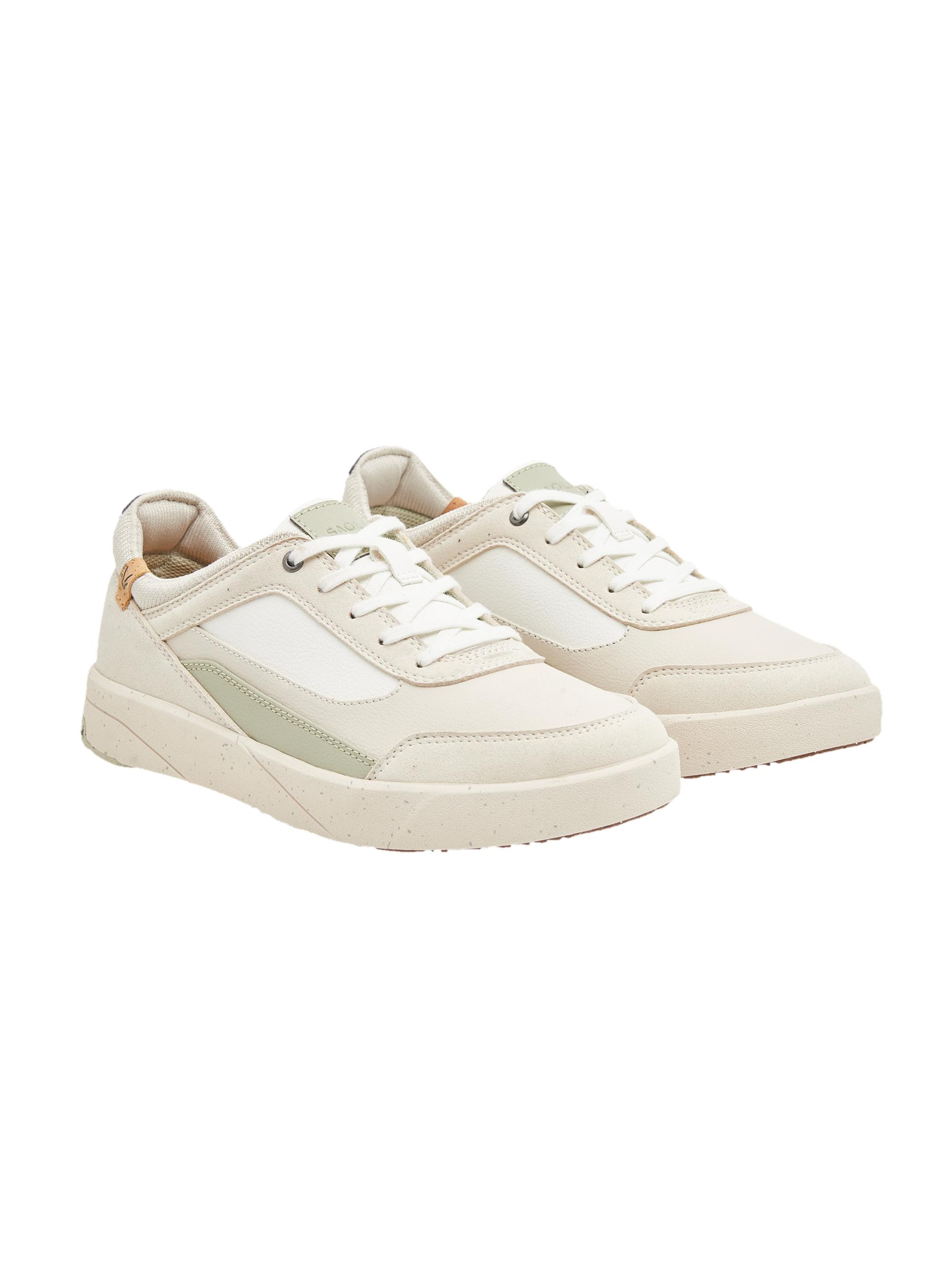SAOLA Lace-up shoe 'Quito W White Faded Green' in Beige