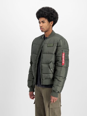 ALPHA INDUSTRIES Between-Season Jacket 'MA-1 Puffer' in Green
