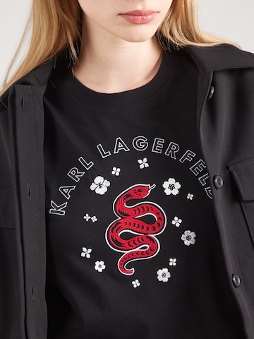 Karl Lagerfeld Μπλουζάκι 'LNY' σε μαύρο