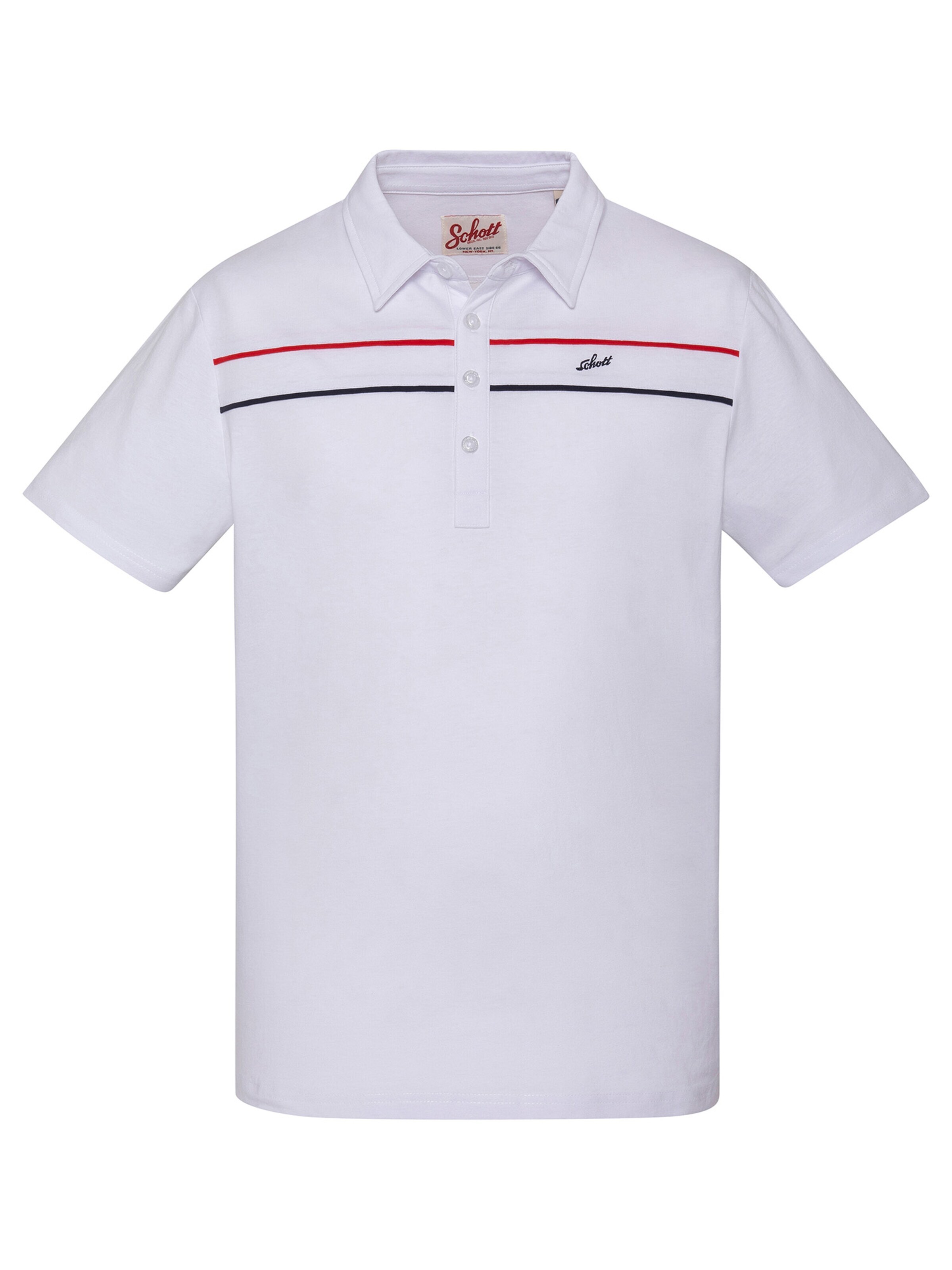 T-Shirt Schott NYC en blanc : devant