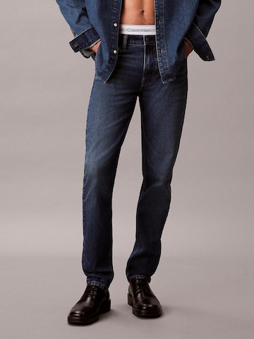 Calvin Klein Jeans Liibuv Teksapüksid, värv sinine: eest vaates