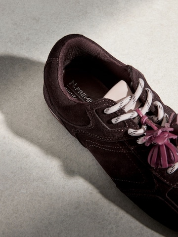 Next Rövid szárú sportcipők 'N. Premium' - barna