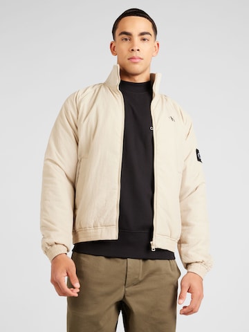 Calvin Klein Jeans Jacke 'HARRINGTON' in Beige: predná strana