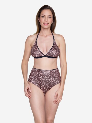 JOOP! Triangel Bügel-Bikini-Top ' Leopard Beach ' in Beige