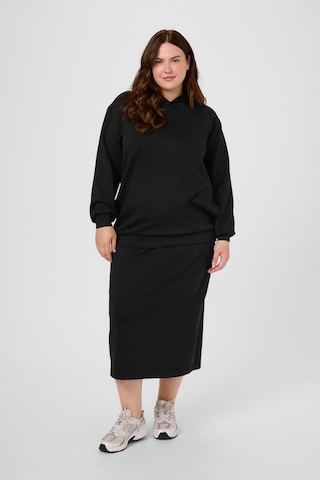 KAFFE CURVE Sweatshirt 'KCAnnita' in Black: front