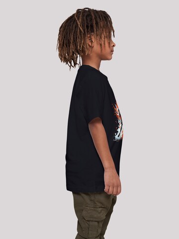 T-Shirt 'Basketball Sports Collection Orange Splash' F4NT4STIC en noir