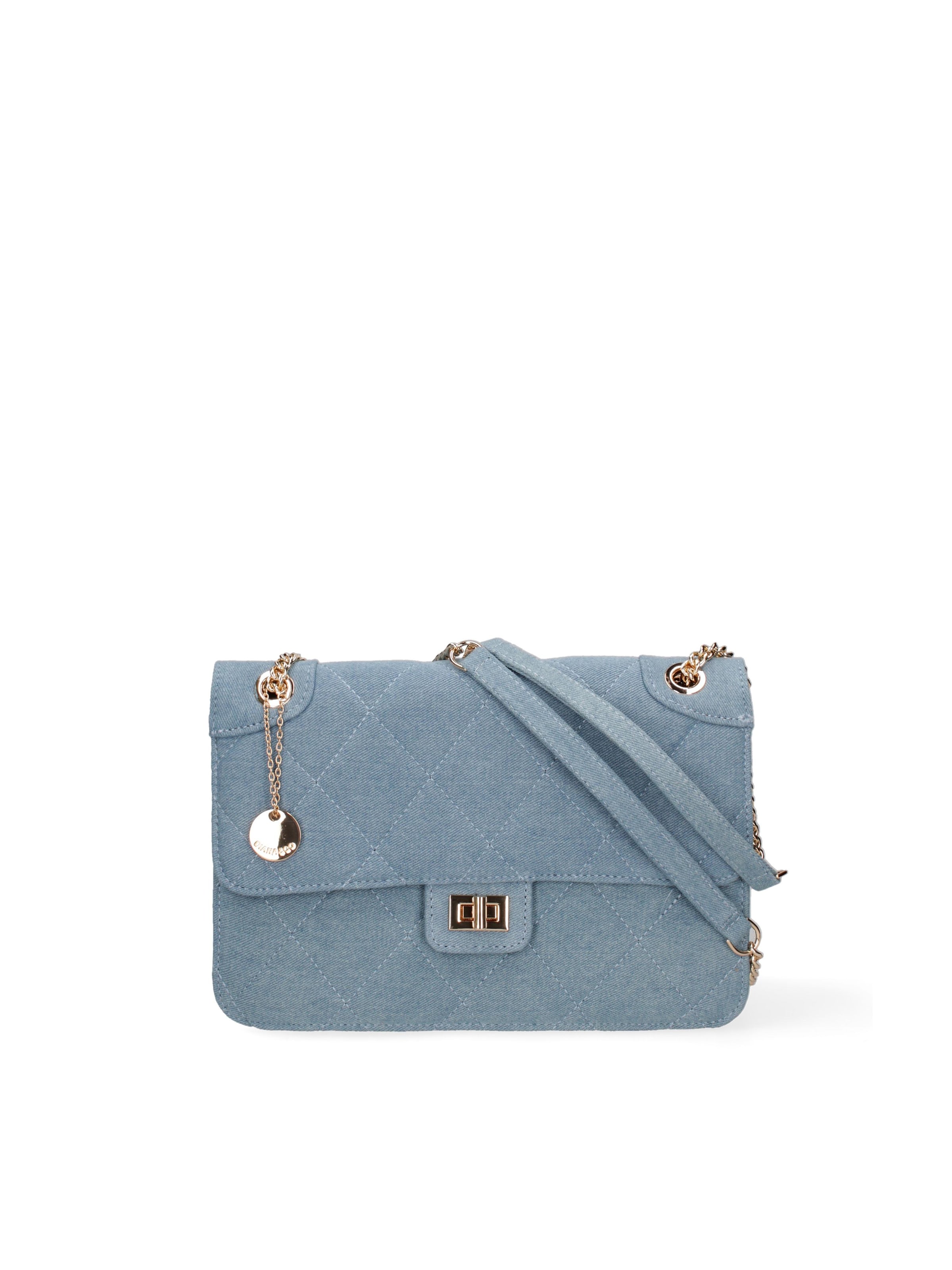 Borsa a spalla 'Borsa a Spalla Donna Nylon Ecopelle Twist Lock' di Diana&Co. in blu