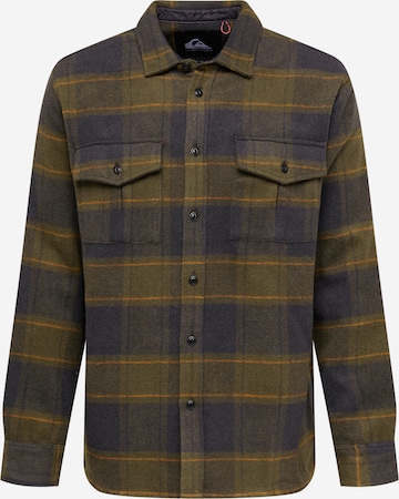 QUIKSILVER Button Up Shirt 'FIERCE VOLCANO' in Green: front