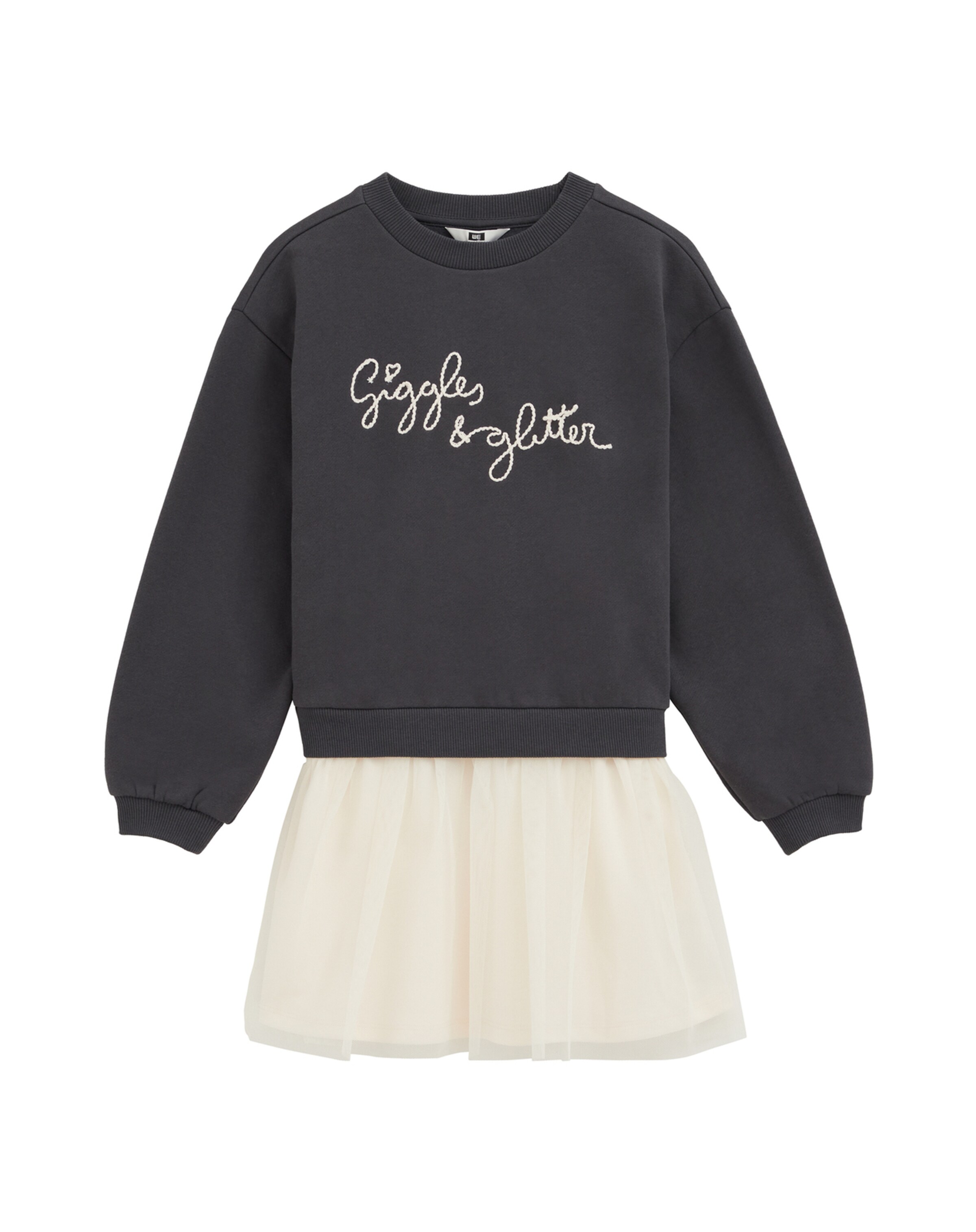 WE Fashion Jurk in Grijs: voorkant