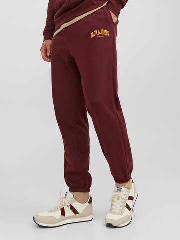 JACK & JONES Tapered Pants 'Kane Josh' in Red