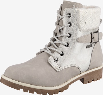 Be Mega Boots in Beige: front