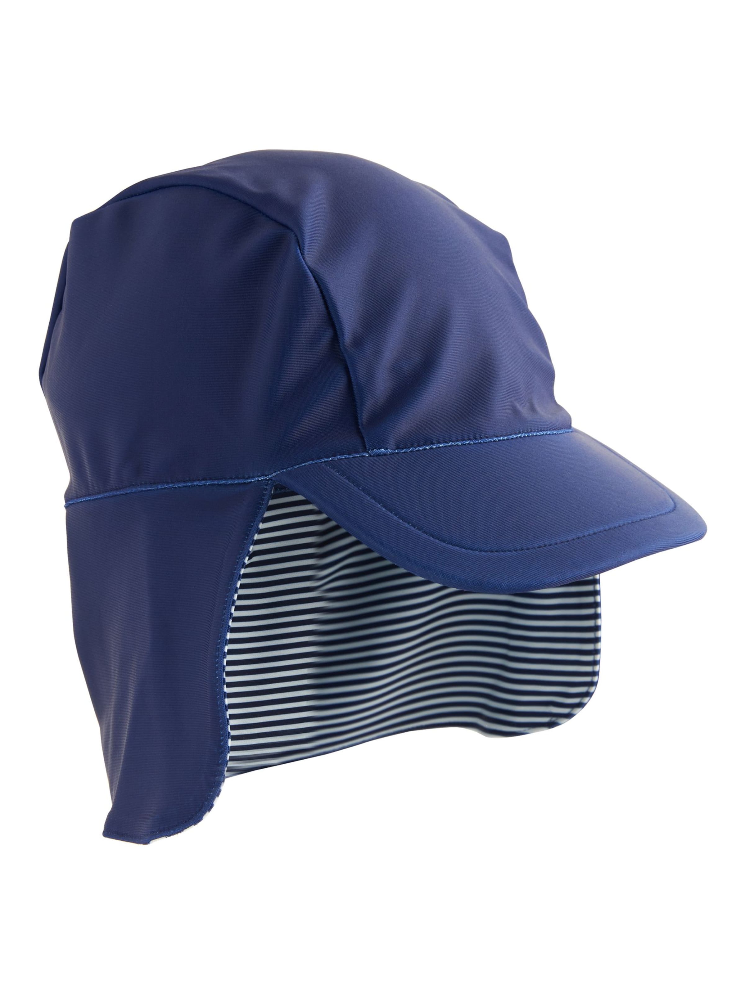 Next Hut in Blau: Vorderseite
