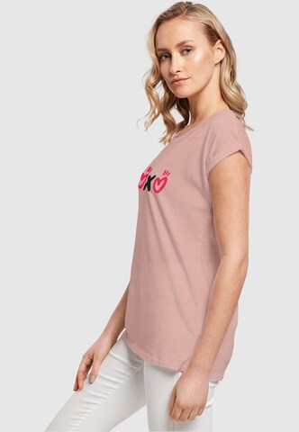 Merchcode T-Shirt 'Valentines Day - Xoxo' in Pink