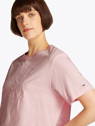 Tommy Jeans T-shirt i rosa