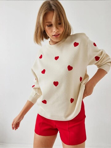 Pull-over 'Pullover' Bianco Lucci en beige