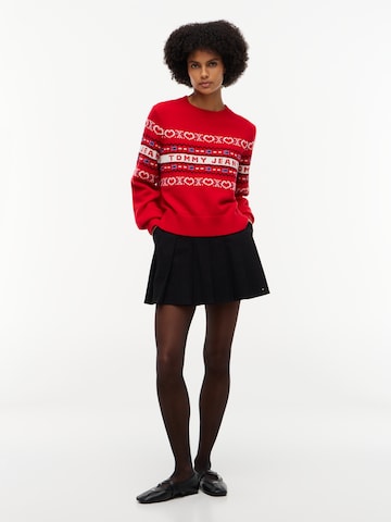 Tommy Jeans - Pullover em vermelho