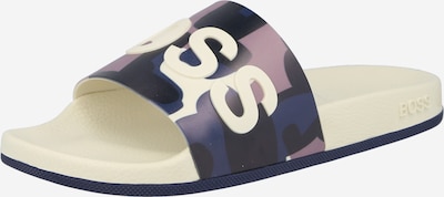 BOSS Casual Mule 'Bay' en crème / bleu marine / bleu nuit / violet clair, Vue avec produit