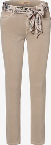 Cambio Slimfit Broek 'Paris' in Beige: voorkant