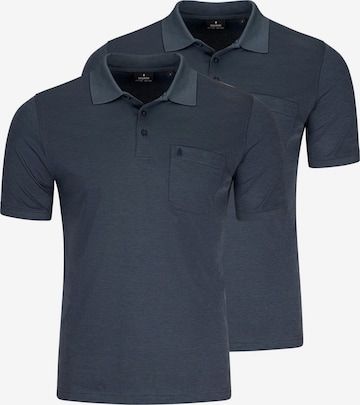 Ragman Shirt 'Basic' in Blauw: voorkant