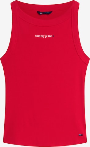 Tommy Jeans Toppi 'ESS' värissä punainen: etupuoli