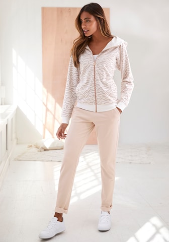 LASCANA - Tapered Pantalón en beige: frente