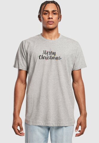 T-Shirt 'Merry Christmas Lights' Merchcode en gris : devant