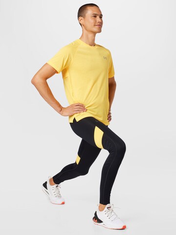 UNDER ARMOUR Skinny Sportovní kalhoty 'Speedpocket' – černá