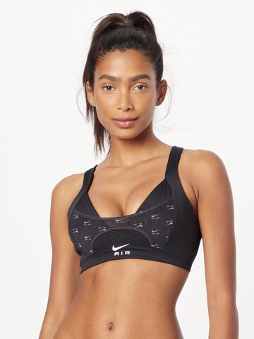 NIKE Bustier Sport-BH in Schwarz: predná strana