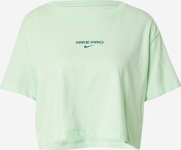 NIKE Toiminnallinen paita 'PRO' värissä vihreä: edessä