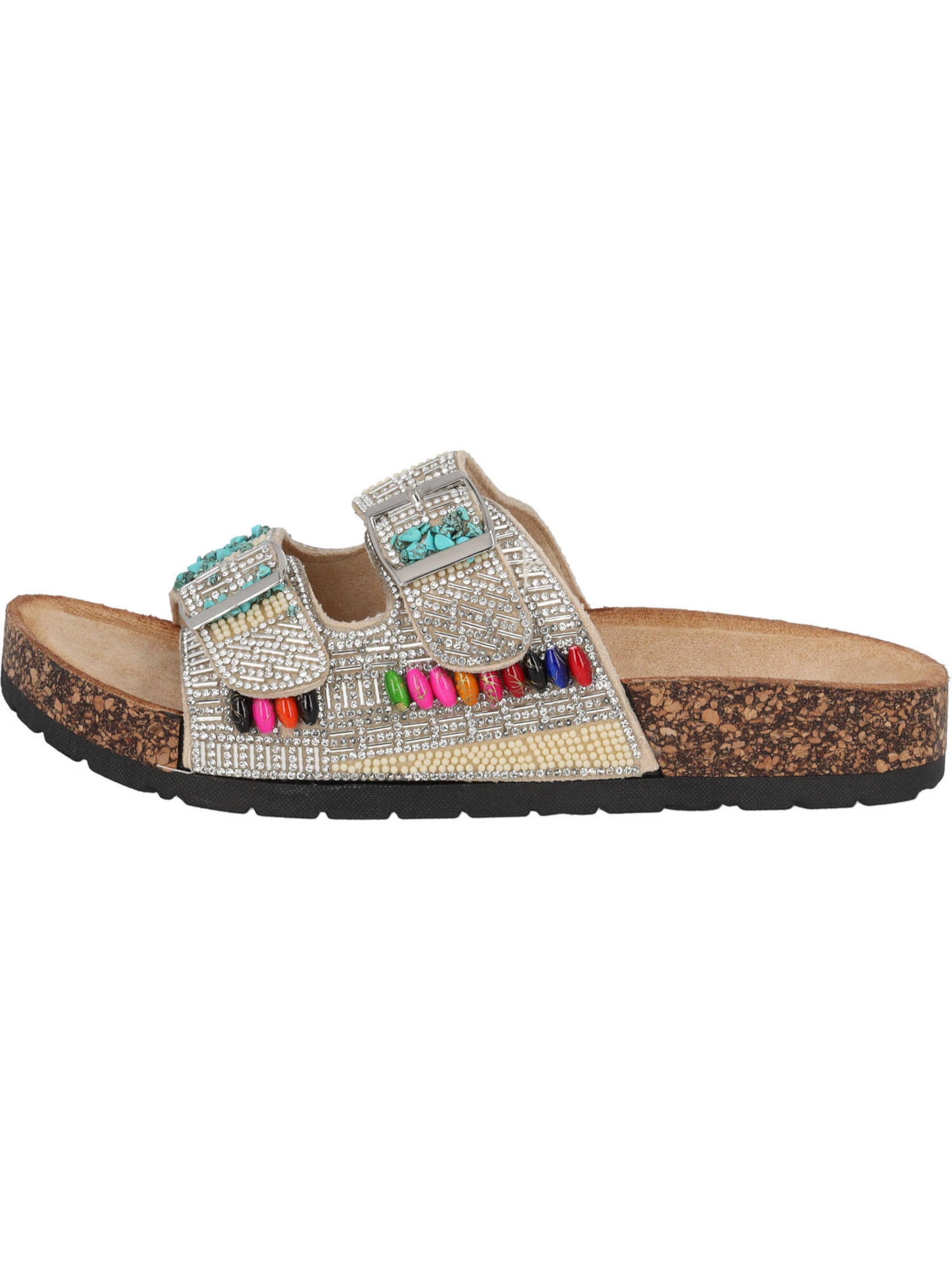 Palado by Sila Sahin Pantofle 'Viha' – béžová: přední strana