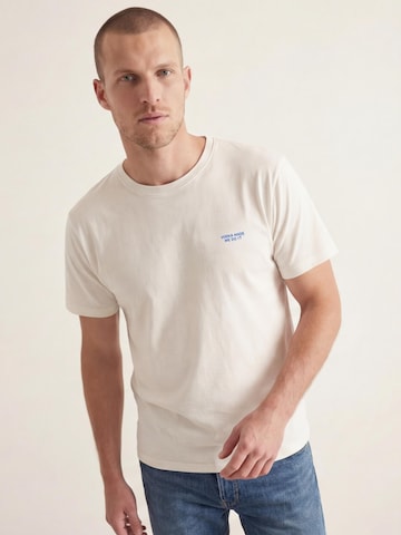 Antargo Shirt 'Embroidery T-Shirt' in Beige