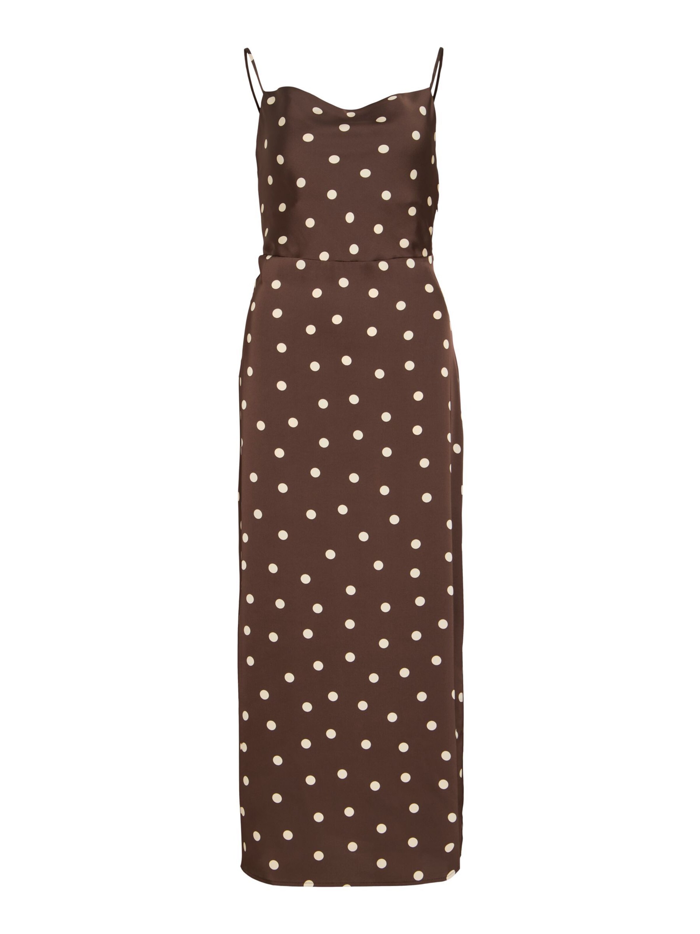 VILA Kjole 'VIRAVENNA' i brun / hvid, Produktvisning