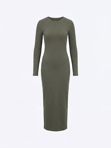 Nudyess Strickkleid 'Eos Maxi' in Grün: Vorderseite