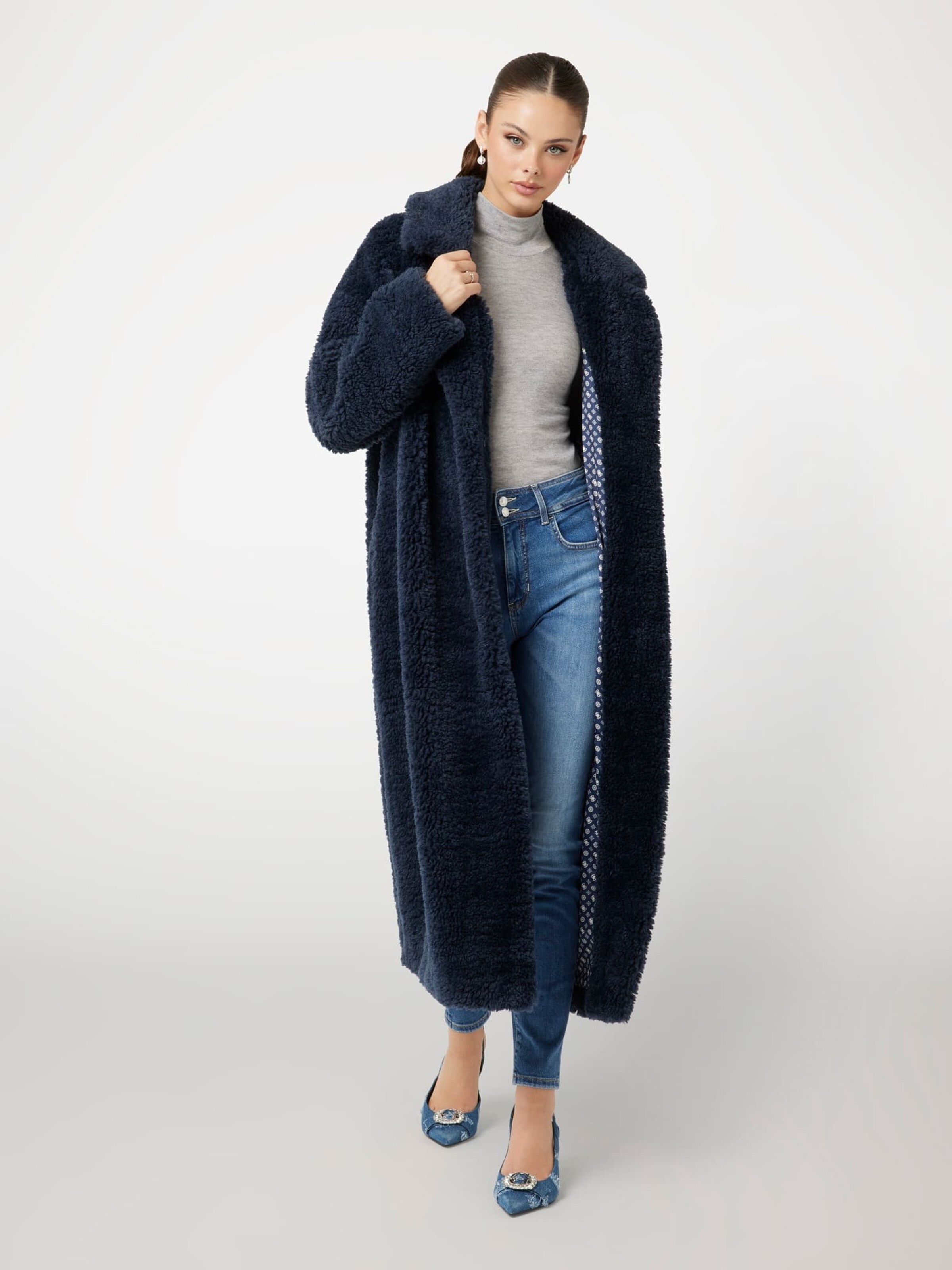 Guess teddy faux fur coat new arrivals