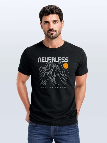 Neverless Shirt 'Gebirge'‌‌‌‌‌‌ in Schwarz