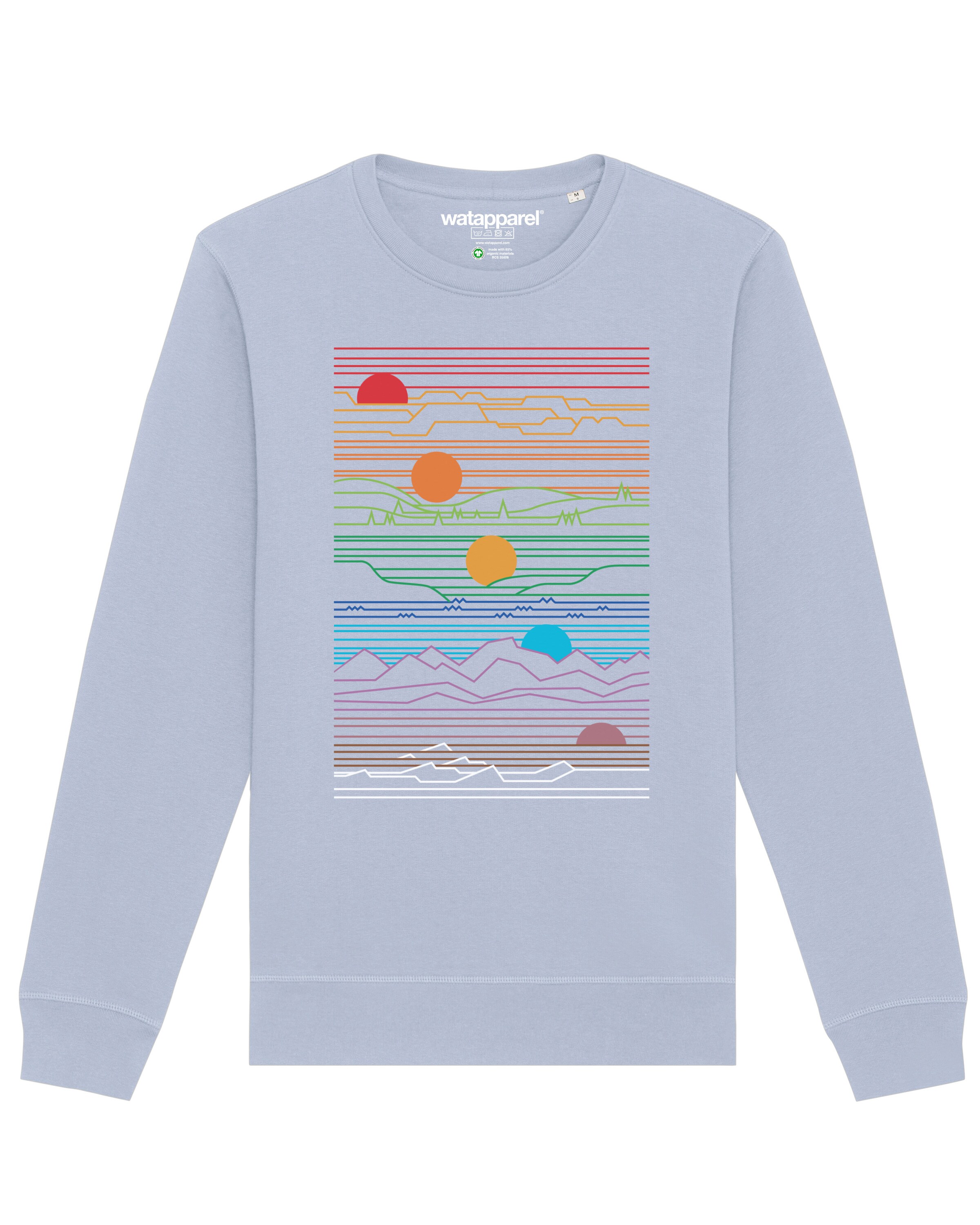 Watapparel Sweatshirt 'Sun And Moon' in Blauw: voorkant