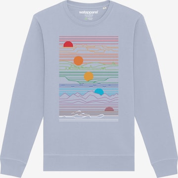 Watapparel Sweatshirt 'Sun And Moon' in Blauw: voorkant
