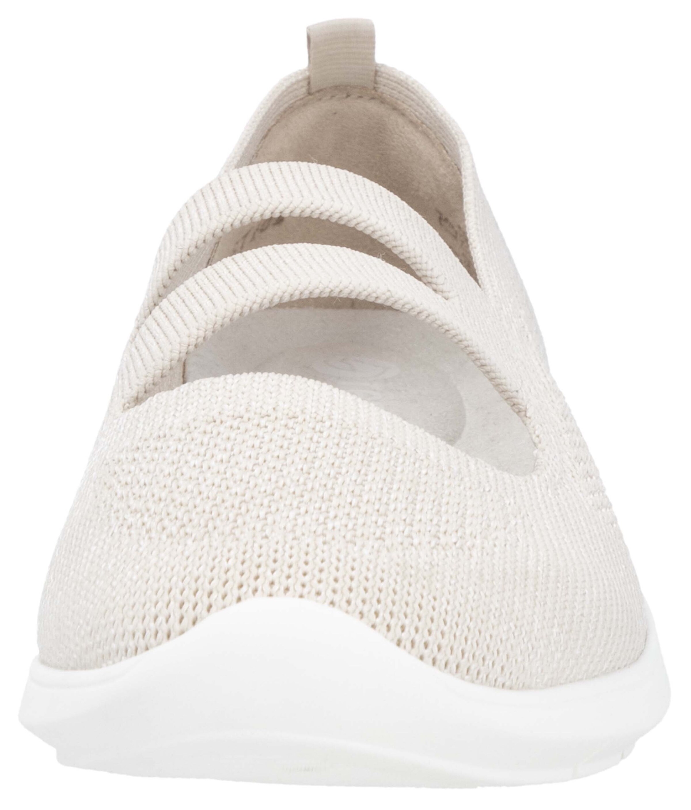 REMONTE Ballet Flats with Strap in Beige