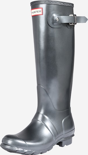 HUNTER Regenlaarzen in de kleur Zilver, Productweergave