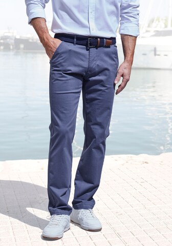 JOHN DEVIN Regular Chino in Blauw: voorkant