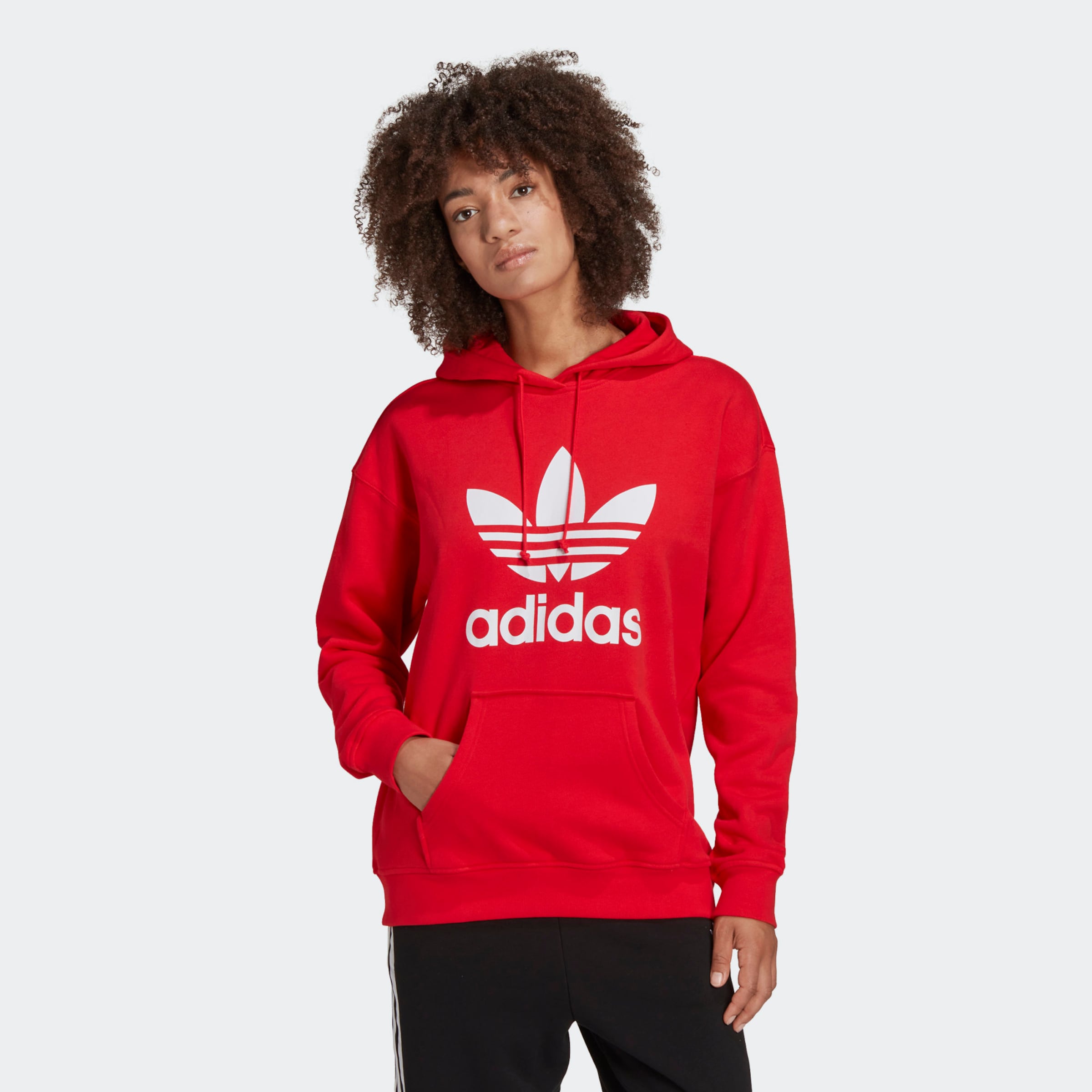 red adidas sweatshirt women's