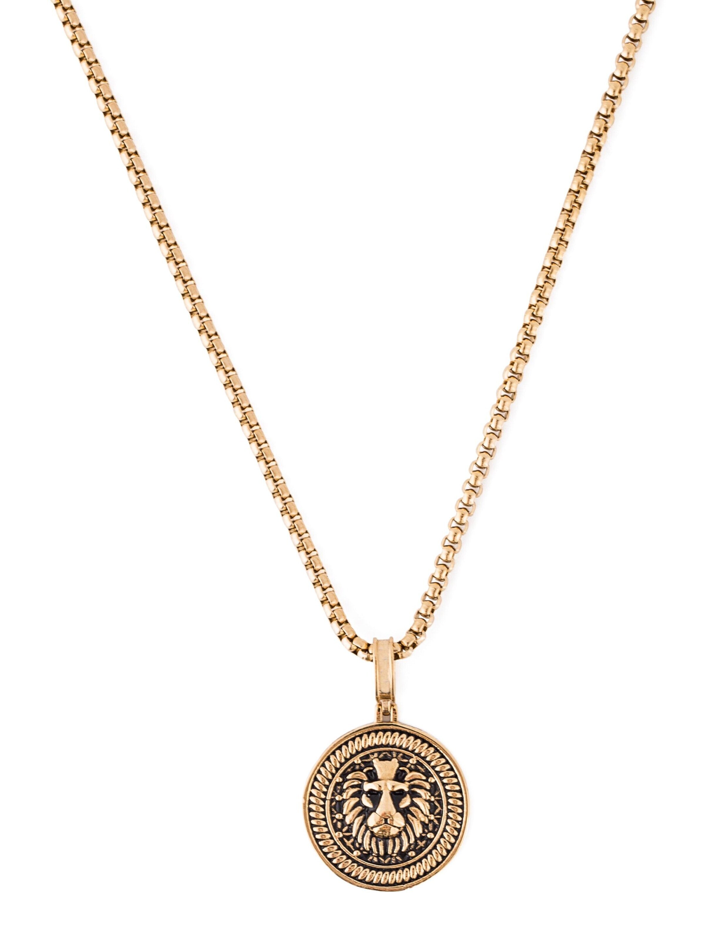 Akitsune Necklace 'Imperator Pendant / Necklace Antique Gold 70 cm' in Gold