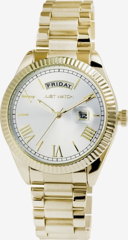 Just Watch Analog Watch 'Luka, Datumsanzeige' in Gold: front